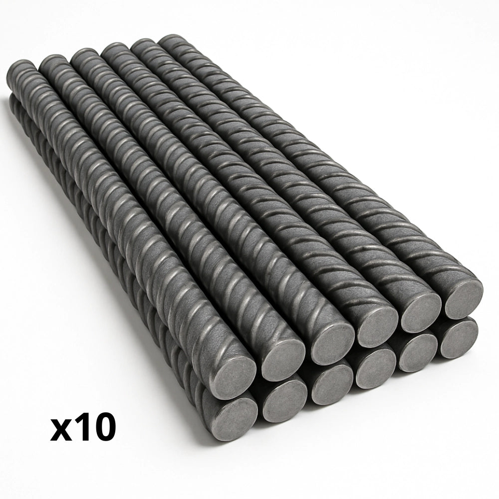 Tondino ferro zigrinato 1,2 m barra armatura cemento edilizia pezzi 10 *** misura Ø 8 mm, confezione 1