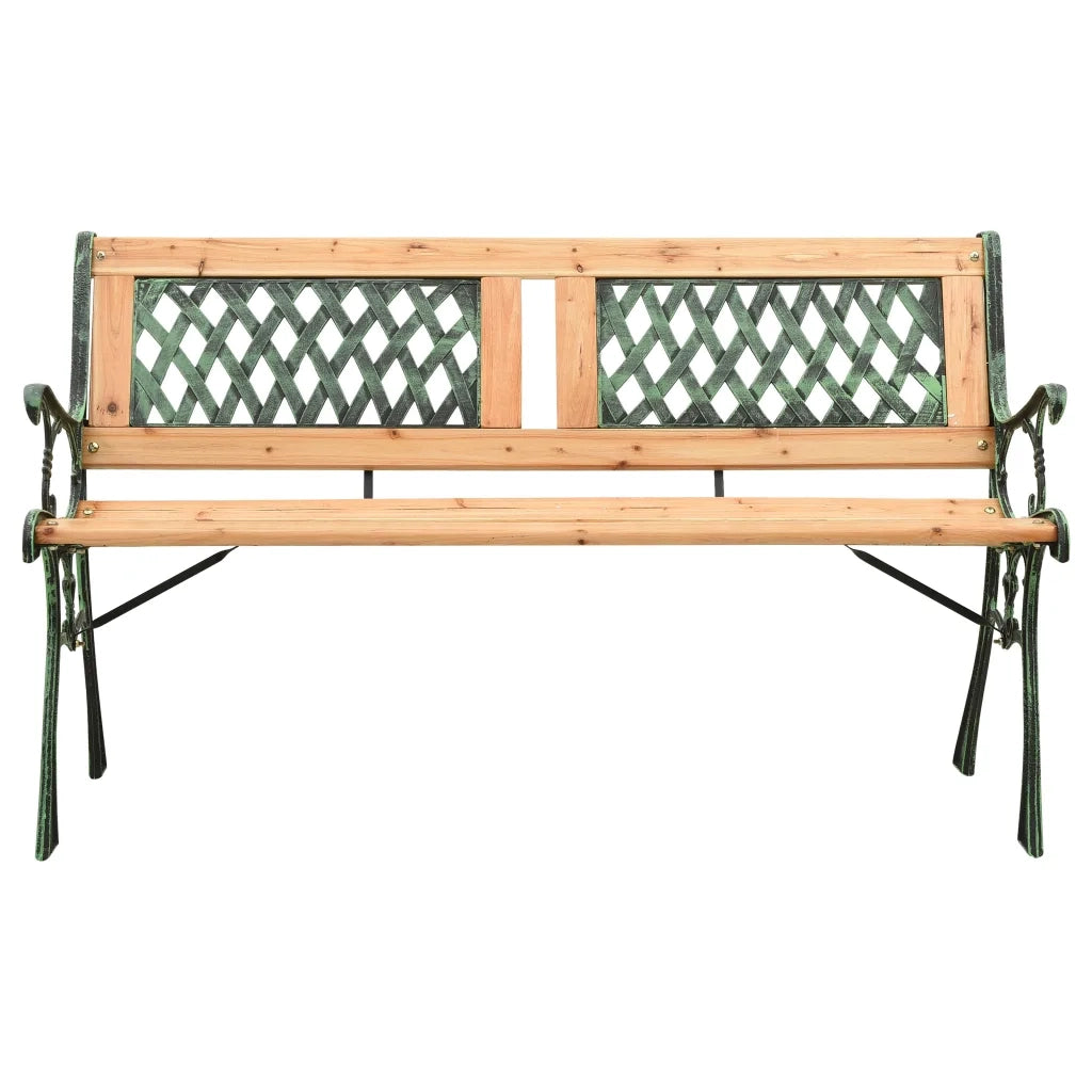 Panchina da Giardino | Panca da Giardino 122 cm in Ghisa e Legno Massello di Abete
