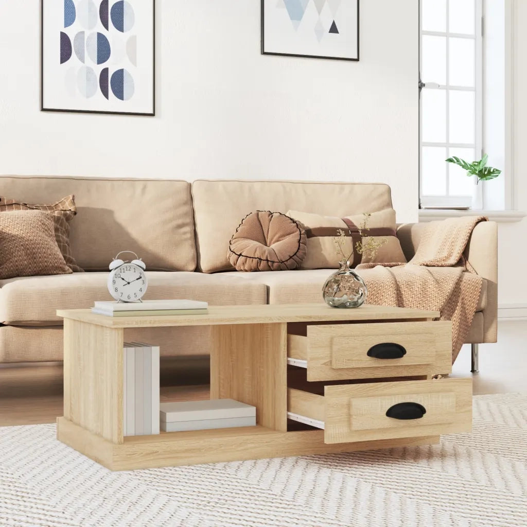 Tavolino da Salotto Rovere Sonoma 90x50x35 cm Legno Multistrato 816243