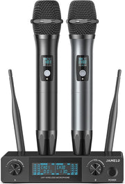 Sistema di microfono wireless con ricevitore per karaoke, uso domestico e eventi professionali