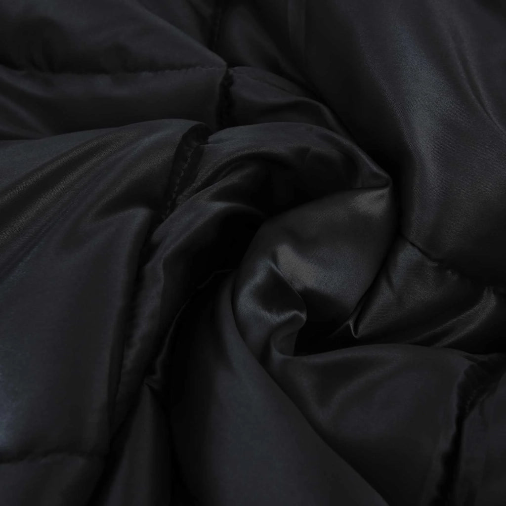 Piumone | Duvet Invernale Nero 140 x 220 cm Satin e Micropile