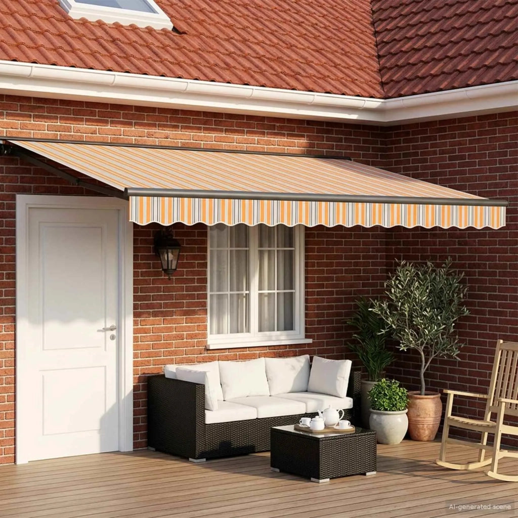 Cornice per Tenda Manuale con LED 4,5 × 3 m 3420886