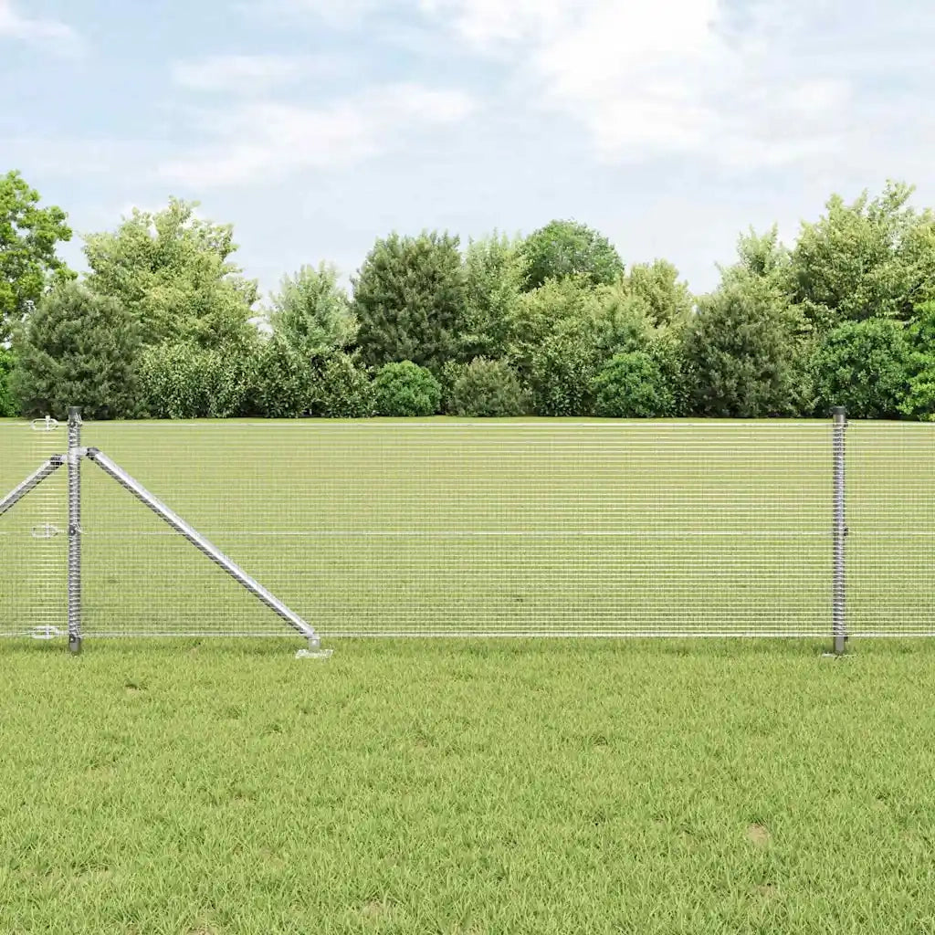 Palo della recinzione Argento 100 x 0,5 m (rete 12 x 12 mm)