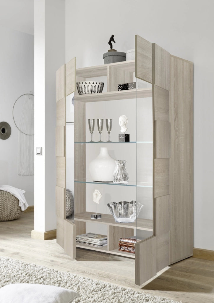 Credenza/Vetrina LONDON rovere