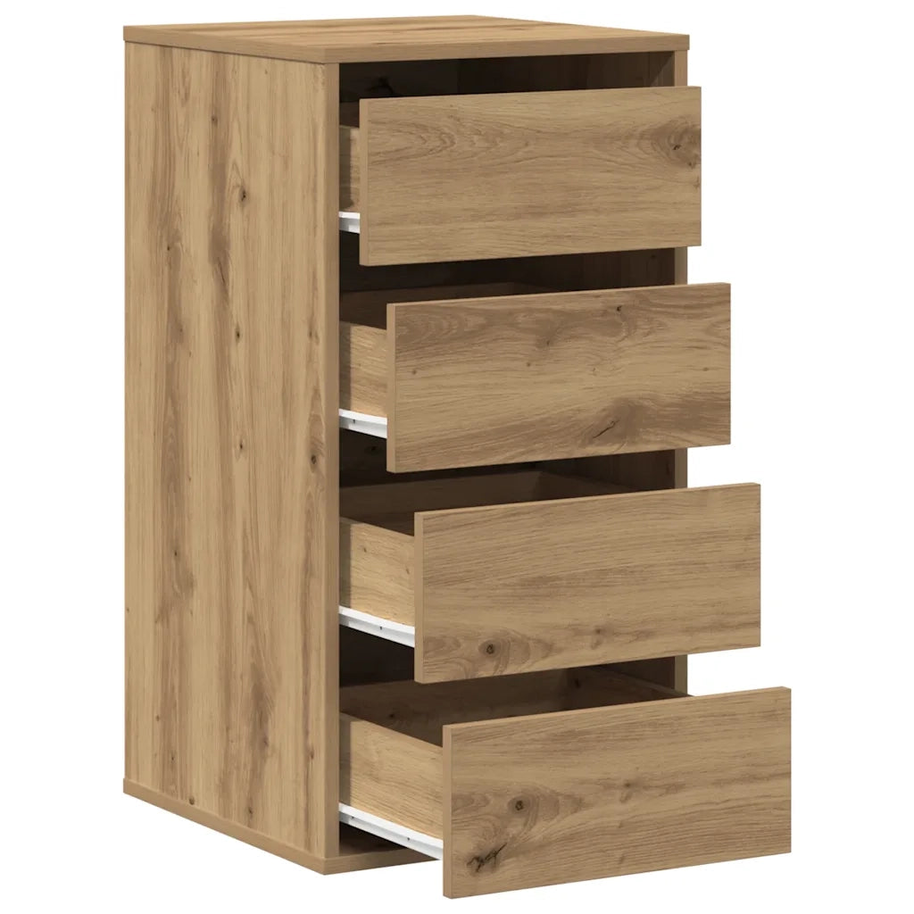 Cassettiera Angolare Rovere Artigianale 40x41x76cm Multistrato CFW4160053