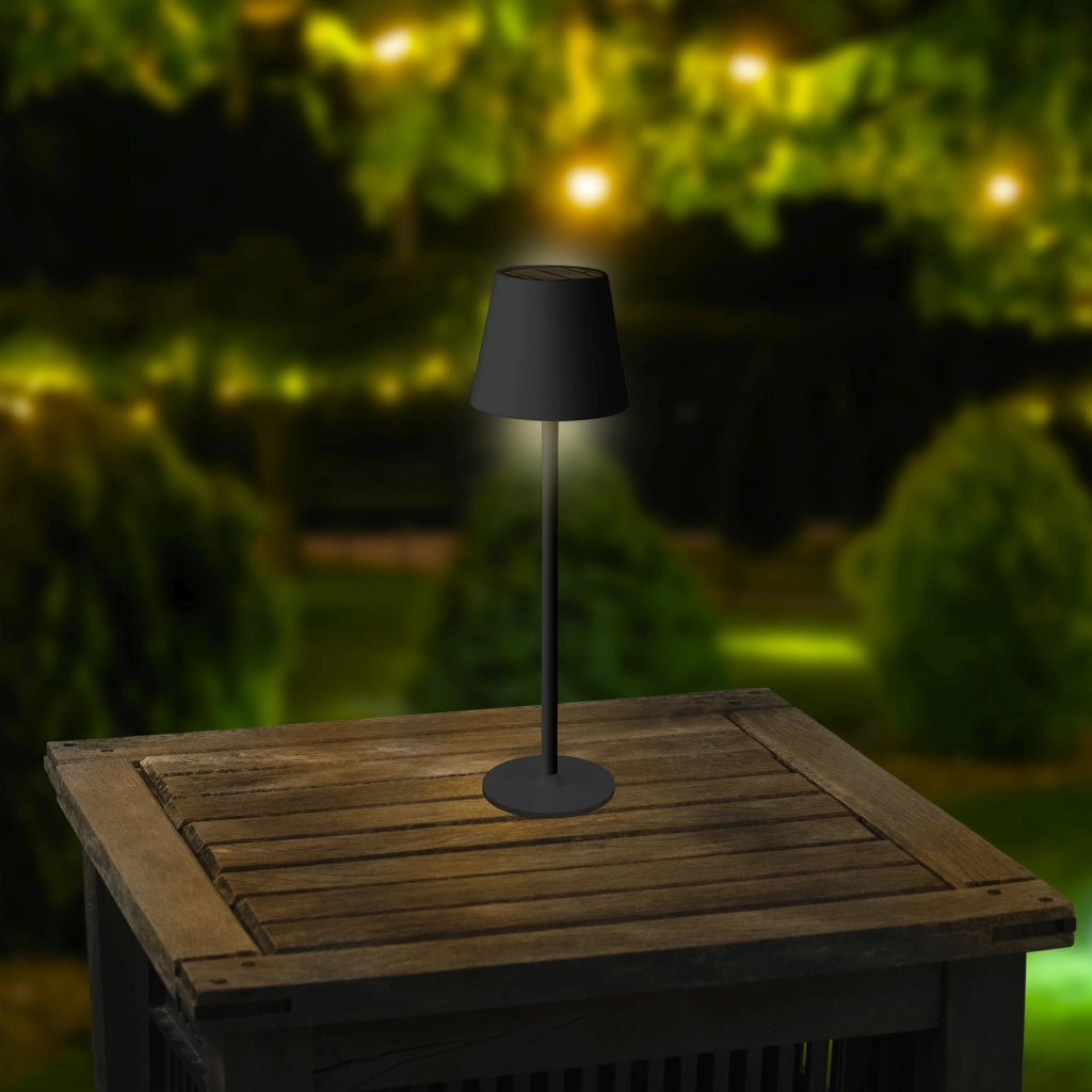 LAMPADA DA TAVOLO SOLARE D.11XH37CM NERA