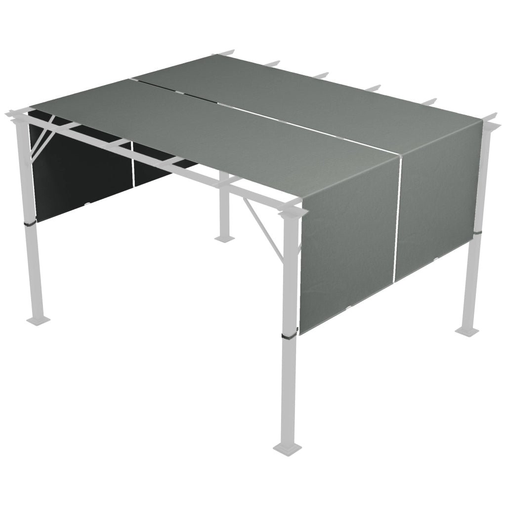 Telo di Ricambio per Pergola Retrattile ¨C Xylo ¨C 4,9x1,2m Poliestere UV Grigio Scuro