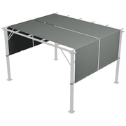 Telo di Ricambio per Pergola Retrattile ¨C Xylo ¨C 4,9x1,2m Poliestere UV Grigio Scuro