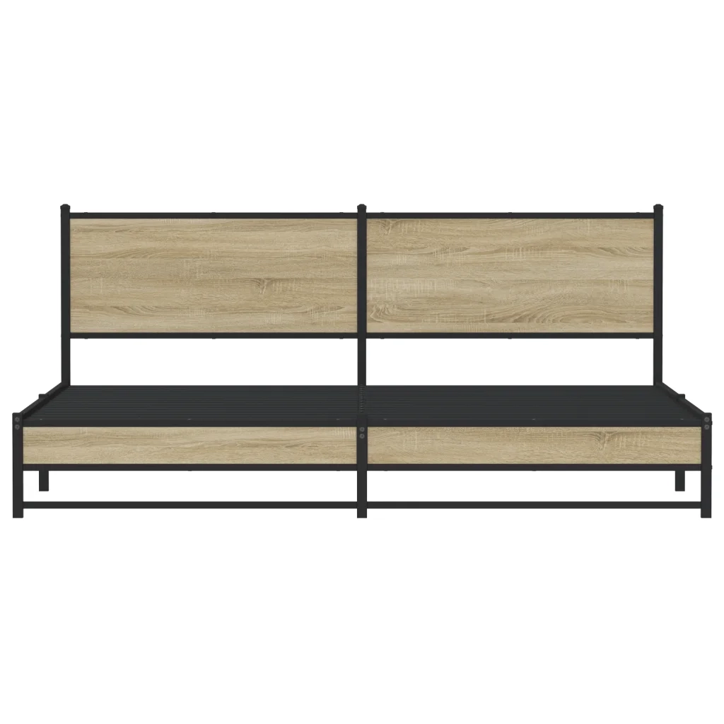 Giroletto senza Materaso in Metallo Rovere Sonoma 200x200 cm