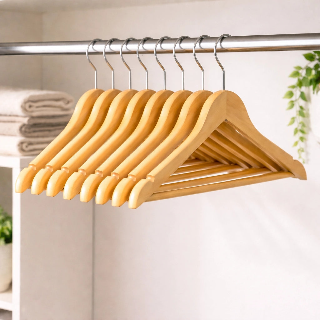 SET 8 GRUCCE IN LEGNO NATURALE