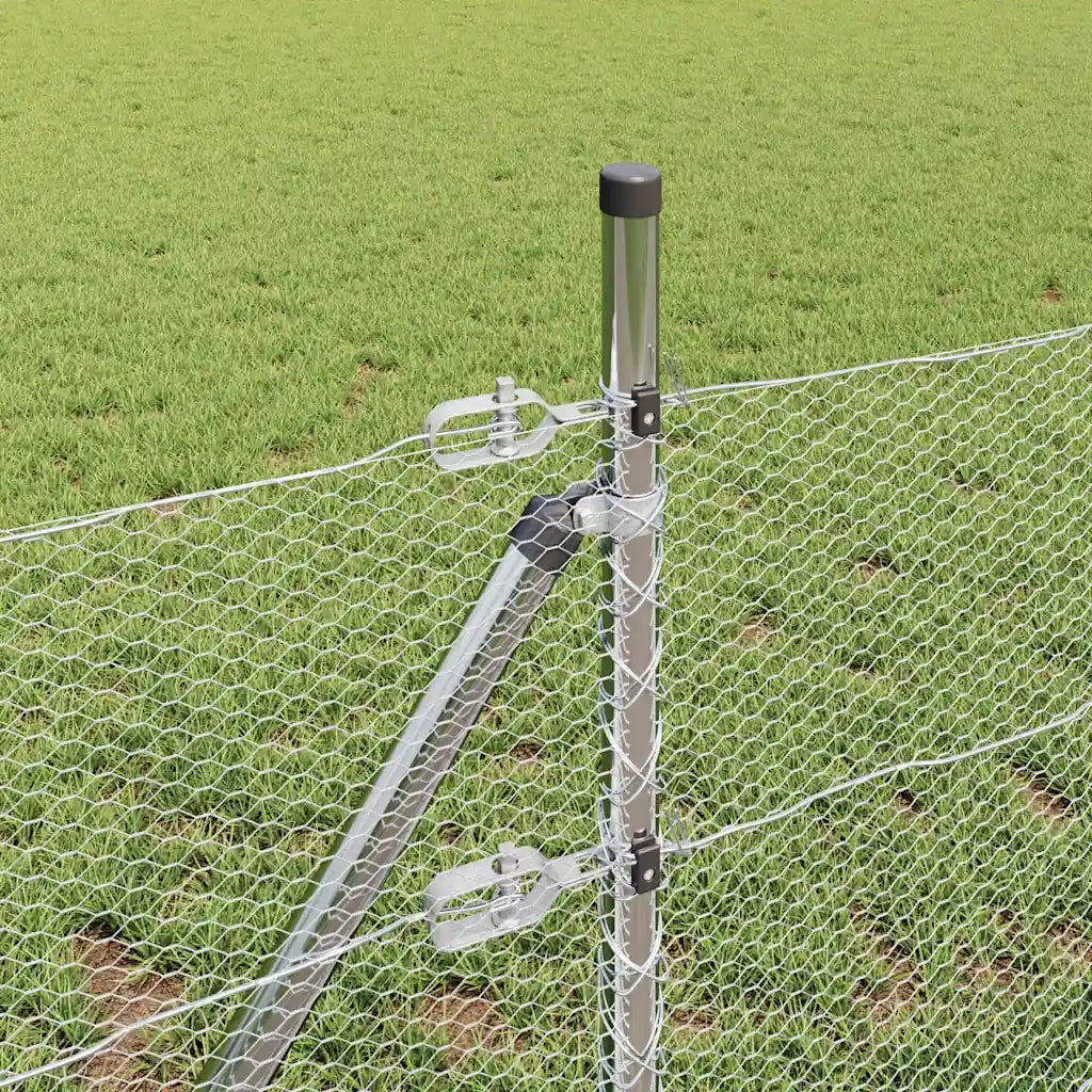 Palo della recinzione | Pannello per recinzione Argento