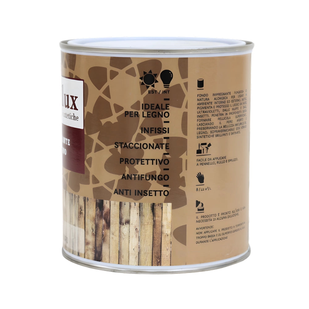 Fondo funghicida alchidico per legno interno ed esterno *** formato 0,750 lt, colore- trasparente , confezione 1
