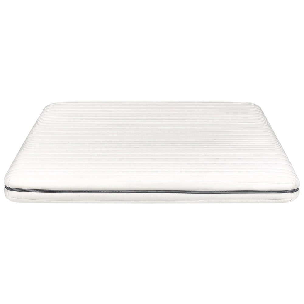 Materasso in schiuma bianco 160 x 200 cm Tessuto poliestere sfoderabile con cerniera EU Misura singola Medium Firm H2