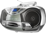 Boombox con lettore CD e radio FM in acciaio inossidabile - RR 510N con lettore cassetta e lettore MP3 USB lettore cassetta