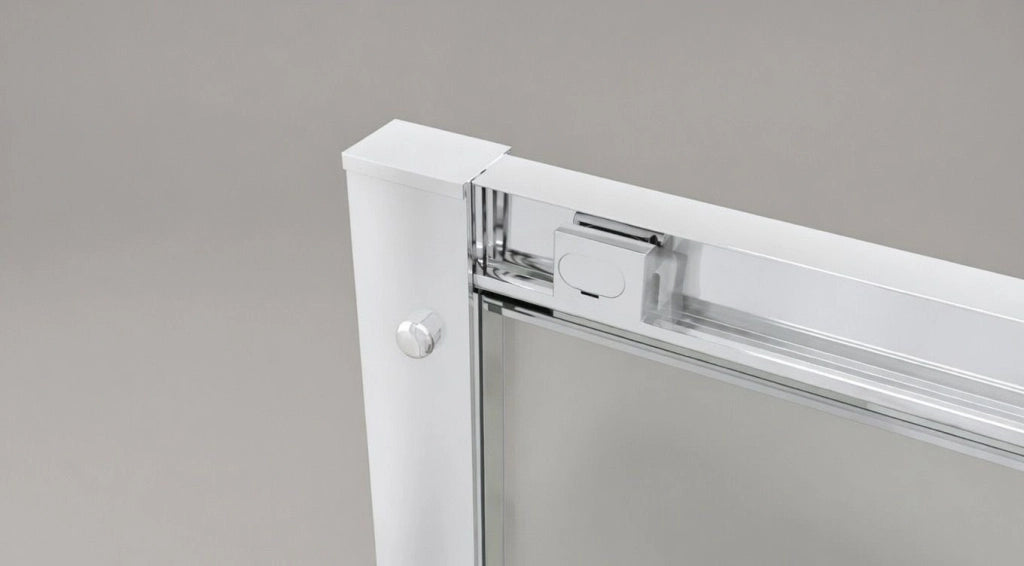 Box doccia a nicchia 165 cm porta scorrevole apertura laterale H195 cm ALBA Cromato