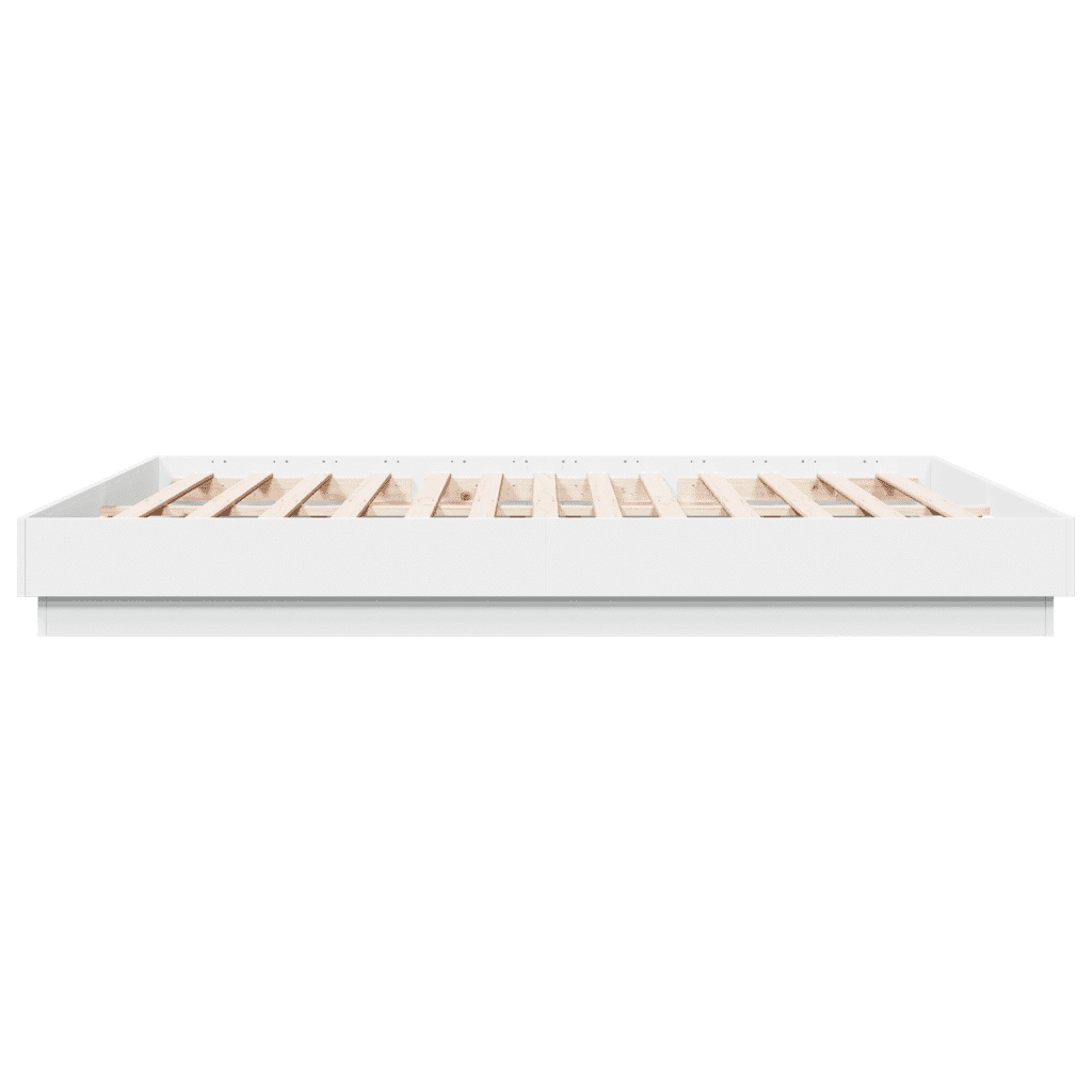 Giroletto-Struttura Letto Bianco 200x200 cm in Legno Multistrato 698887