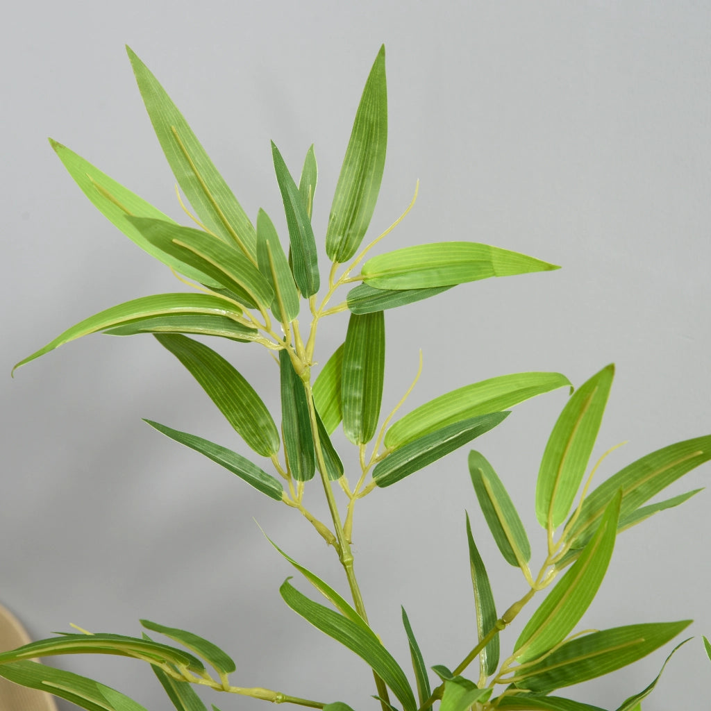 Bamb¨´ Artificiale 120cm con Tronchi Reali ¨C Xylo ¨C Verde con Vaso Nero