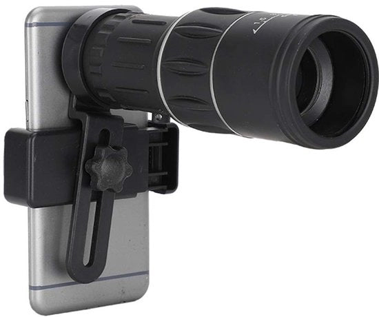 Verrekijker da 16X Acqua-Resistente - Monoculare - Verrekijker a Prisma - Adatto per Escursionismo/Camping - Inclusa Supporto per Smartphone - Bucata ABS per Telescopio - Telescopio