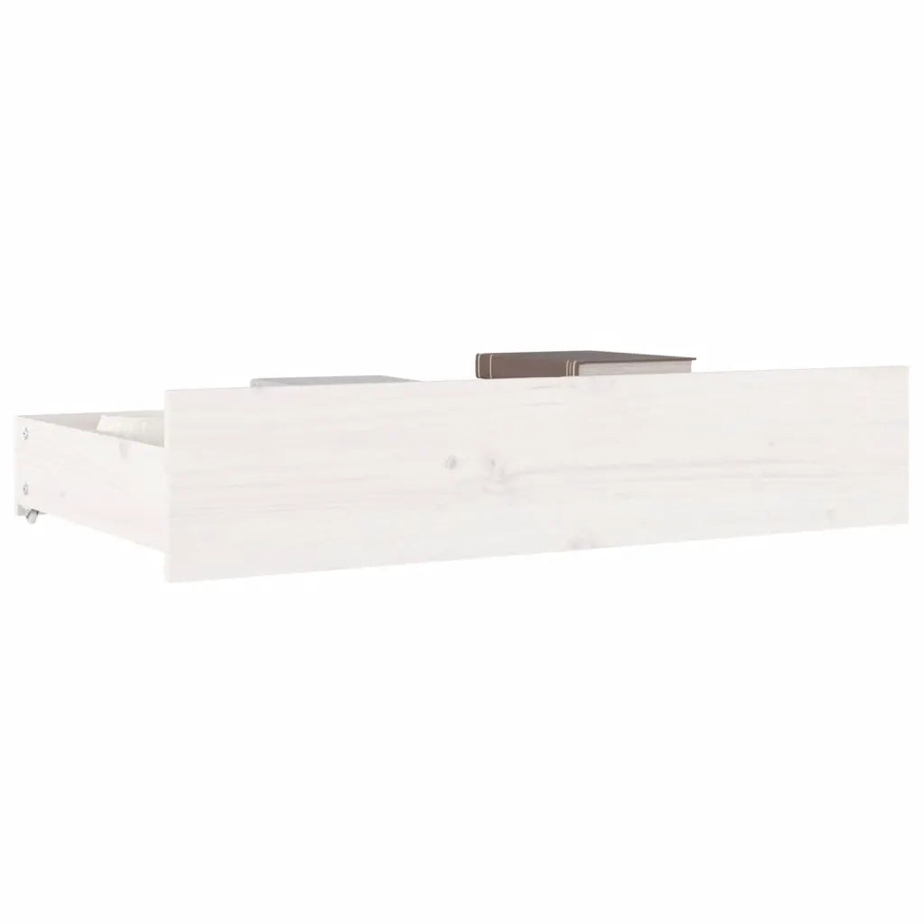 Cassettoni da Letto 4 pz in Legno Massello di Pino Bianco CFW7808897