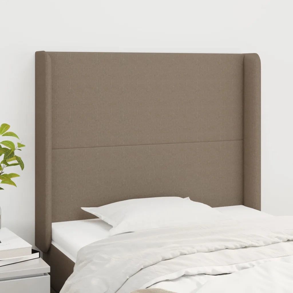 Testiera ad Orecchio Tortora 93x16x118/128 cm in Tessuto 3119286
