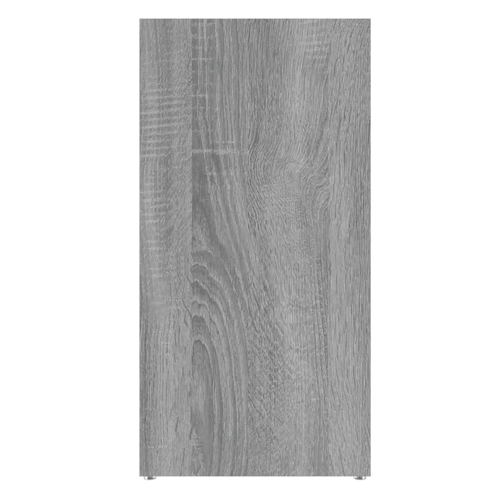 Elegante libreria dal design raffinato con ampio spazio contenitivo 50 x 25 x 106 cm realizzata in legno composito grigio 02_0048160