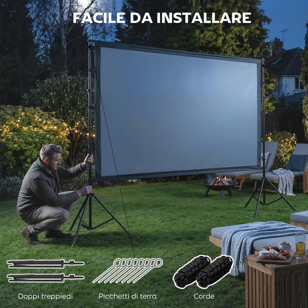 Telo per Proiettore 100' 16:9 HD ¨C Minimal ¨C Bianco