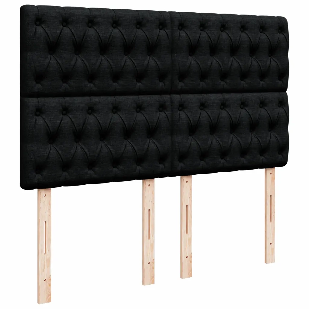 Giroletto a Molle con Materasso Nero 160x200 cm in Tessuto 3291340