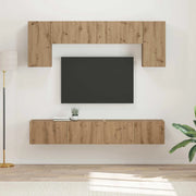 Set mobile TV 5 pcs Rovere fumé Legno multistrato 3409056