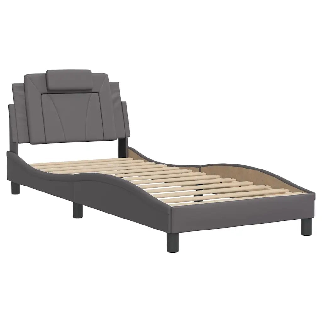 Giroletto Viana senza Materasso Crema 90x200 cm in Similpelle
