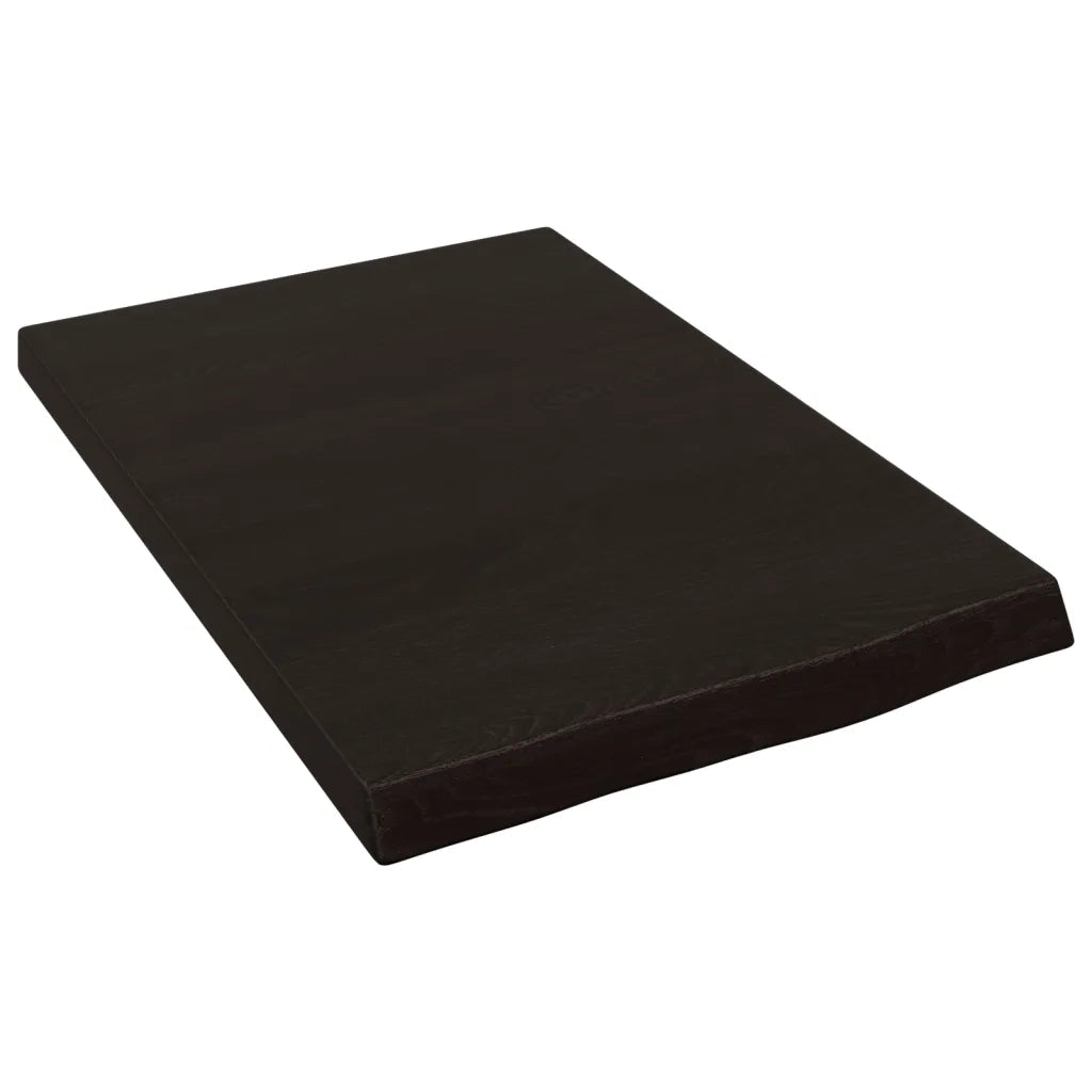 Piano Bagno Marrone Scuro 40x60x(2-4)cm Legno Massello Trattato 3156195