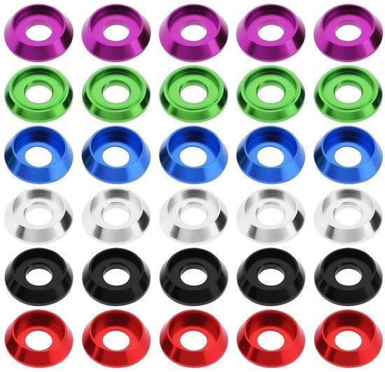 Kit di Accoppiatori per Drones RC/FPV - 60 Stuks - M3 Alluminio - Cup Shim - Buitendiameter 8mm - Dikte 2mm - Peso Leggero - Accoppiatori Verzonghi