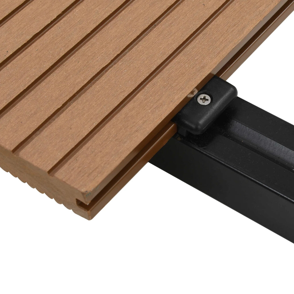 Tavola da decking 32 pcs Teak riciclato WPC 3444775