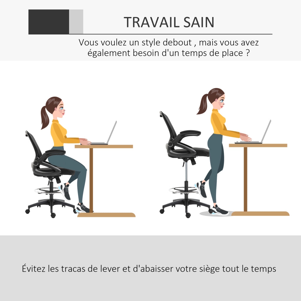 Sedia da ufficio ergonomica con poggiapiedi ¨C Minimal ¨C nero