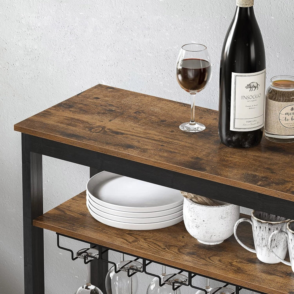 Portabottiglie VALORA, stile loft rustico marrone per 24 bottiglie KWR028B01