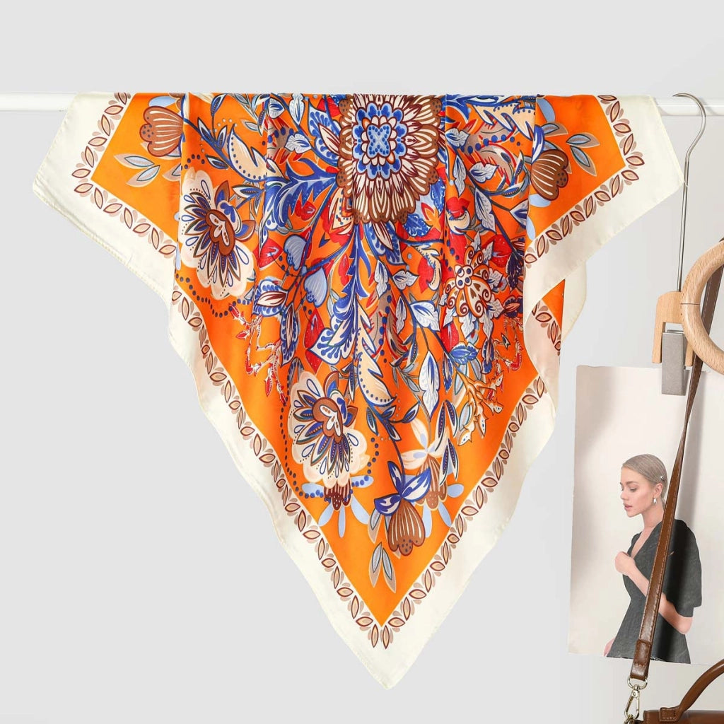 Sciarpa quadrata in seta da 85 cm, scaldacollo, fascia per capelli, bestseller