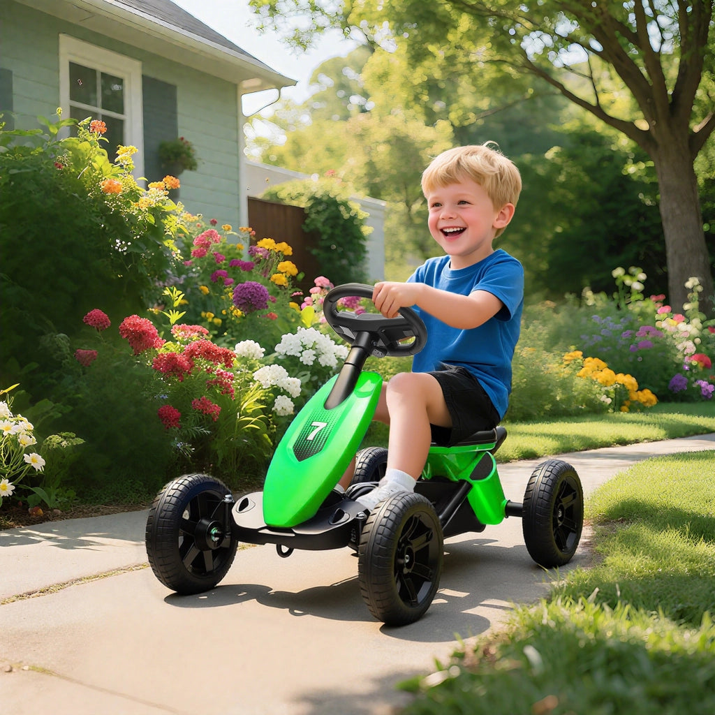 Go-kart a pedali per bambini 2-5 anni ¨C Xylo ¨C Ruote EVA silenziose verde