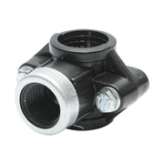Morsetto di collegamento a compressione D25mm x 1/2 pollici, PN16, per sistemi di irrigazione.