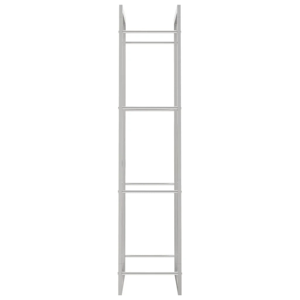 Portalegna 50 x 28 x 132 cm acciaio inox argento 02_0043715