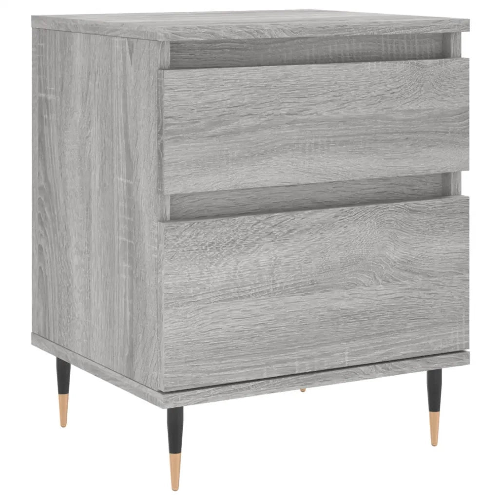 Comodino Grigio Sonoma 40x35x50 cm in Legno Multistrato 830664