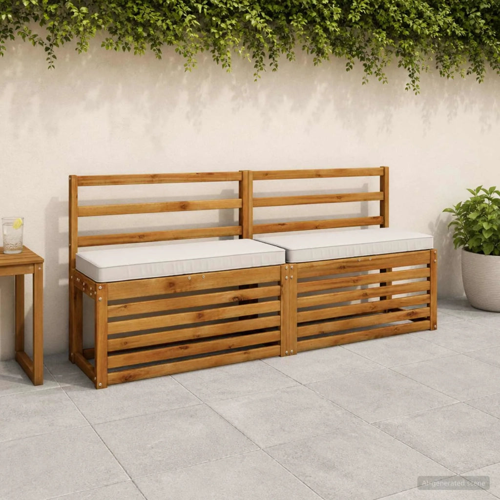 Cuscini per Panchina a 2 Pezzi VUGHT 2 pcs 100% Poliestere 950363
