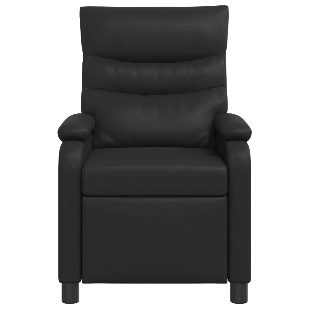 Divano Sedia-Poltrona reclinabile Nero Similpelle 603297