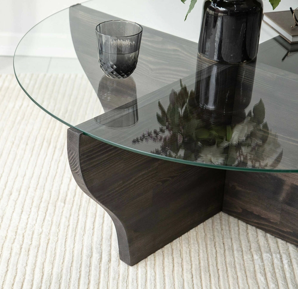 Califfi, Tavolino da Salotto Portariviste, 92x92x36h cm Nero Antracite