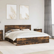 Struttura del letto-Giroletto Rovere fum¨¦ 200 x 200 cm Legno multistrato 671748