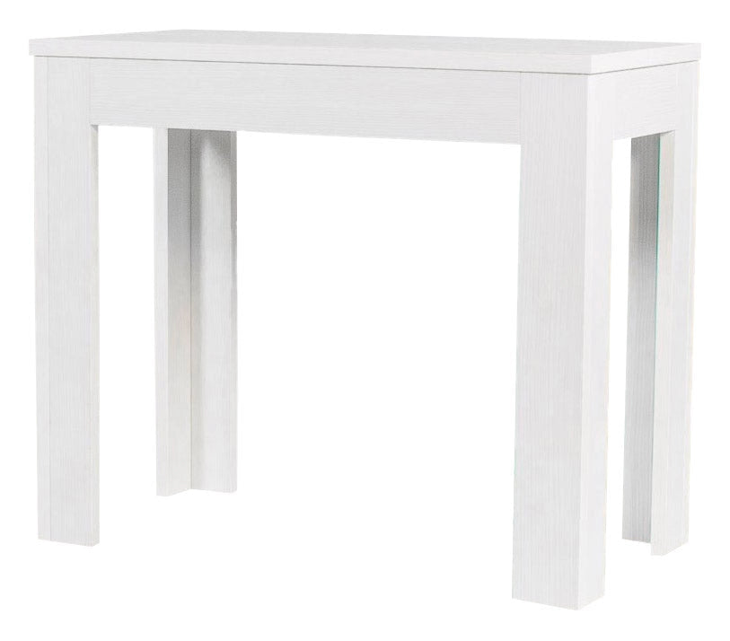 Consolle Allungabile in Legno H76,5x47x90/147cm 2 Allunghe Magix Larice Sbiancato Classica