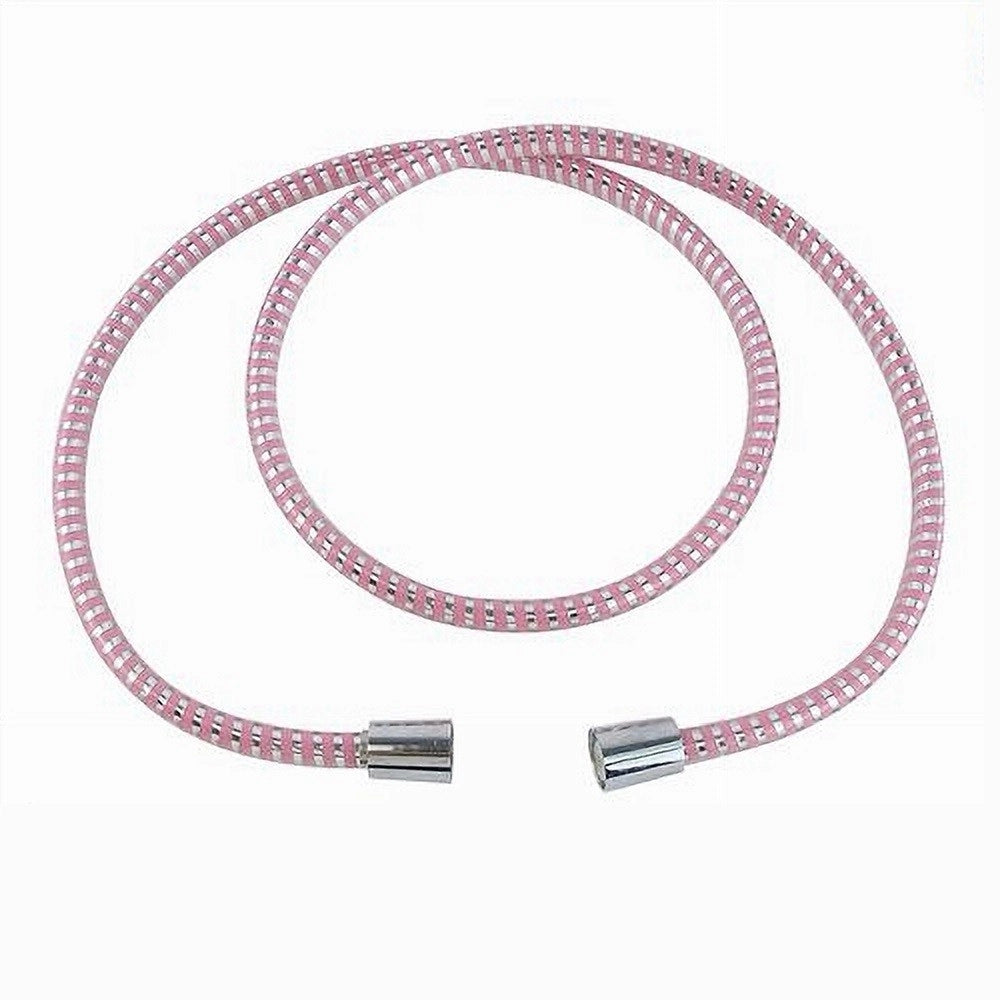 Trade Shop - Tubo Laccio Flessibile Doccia 2metri Laccio Pvc Rivestimento Rosa Ricambio 87295 -