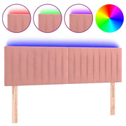 Testiera | Testata a LED Rosa 144x5x78/88 cm in Velluto