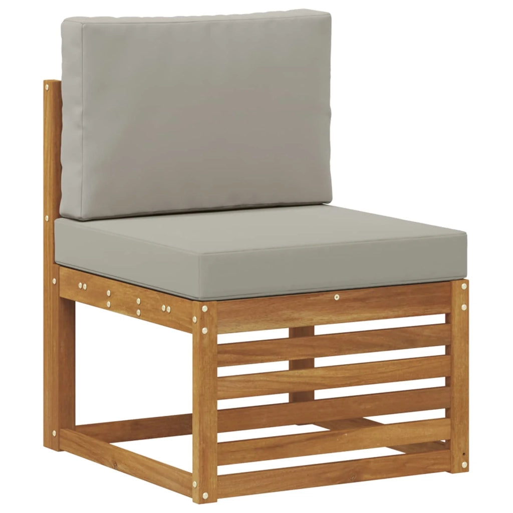 Set divani con cuscino 8 pcs Grigio Naturale e Chiaro 3374476