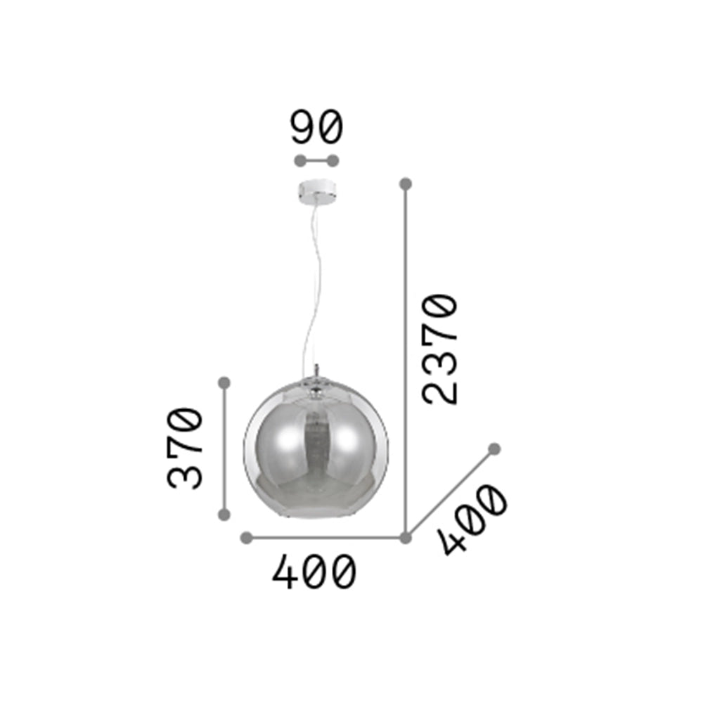 Sospensione Moderna Nemo Metallo Cromo 1 Luce E27 D40Cm