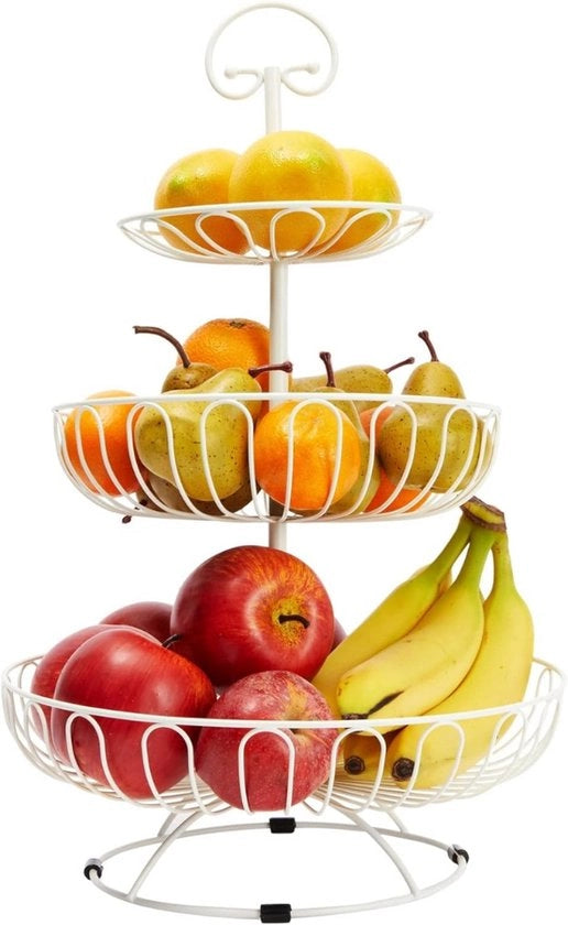 Piatto frutta - Etagere 3 livelli - Bianco