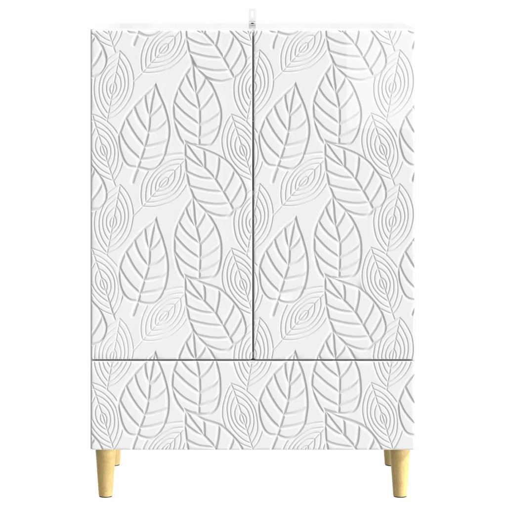 Credenza | Madia | Buffet da pranzo | Armadio da pranzo Bianco Lucido 66 x 34,5 x 95 cm Legno ingegnerizzato